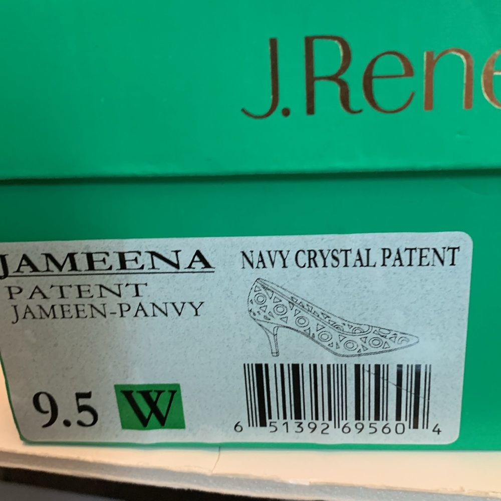 J Renee Navy Jameena Pointed Toe Pumps size 9 1/2 W - Picture 8 of 8